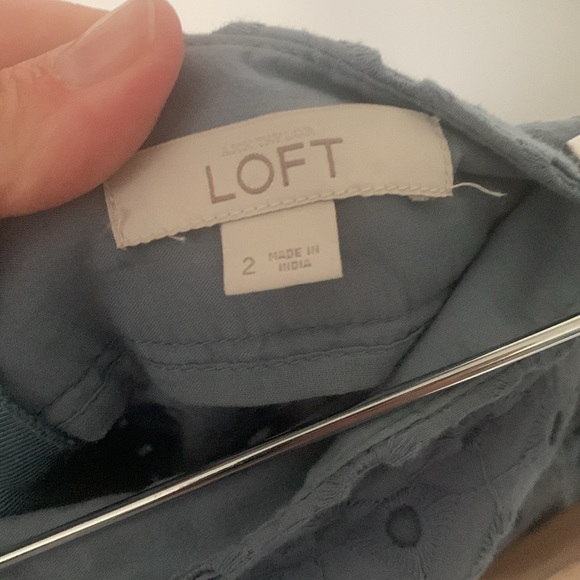 Blue/grey LOFT midi skirt - Picture 4 of 4